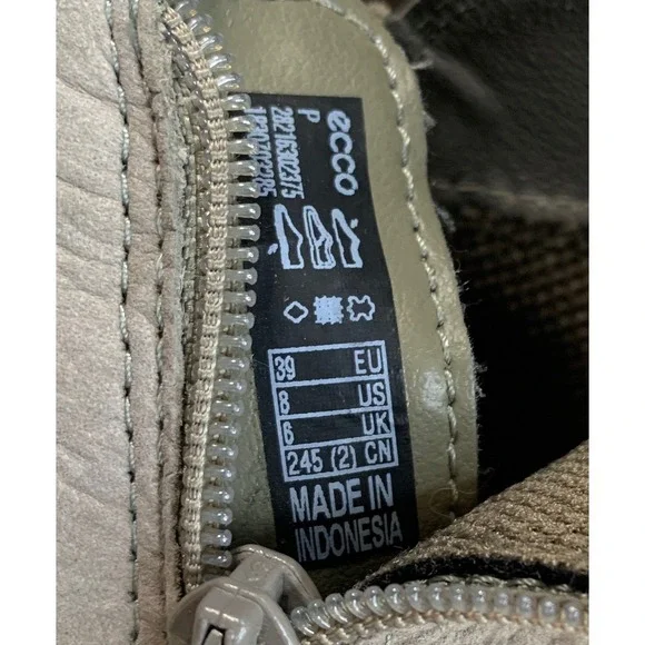 ECCO Soft 7 Tred Women's Sneakers Taupe Nubuck Leather 8 Zip Ankle Boots - Picture 7 of 10